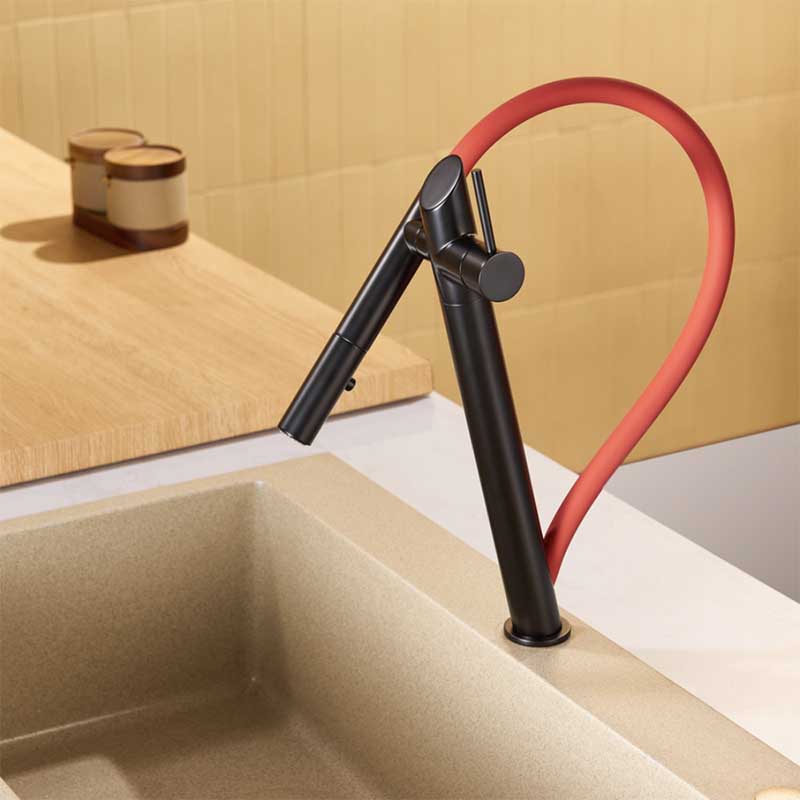 Boelon Brass Magnetic Swivel Pull-Out Kitchen Faucet