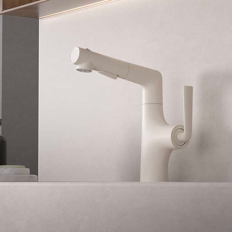 Boelon Brass Pull-Out Basin Faucet with Adjustable Height