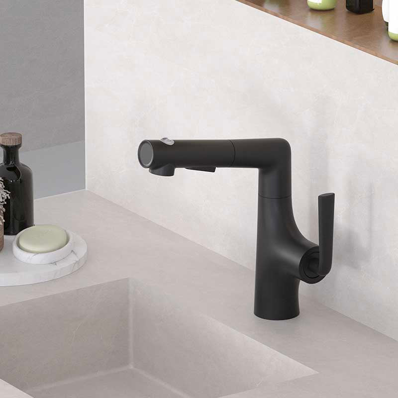 Boelon Brass Pull-Out Basin Faucet with Adjustable Height