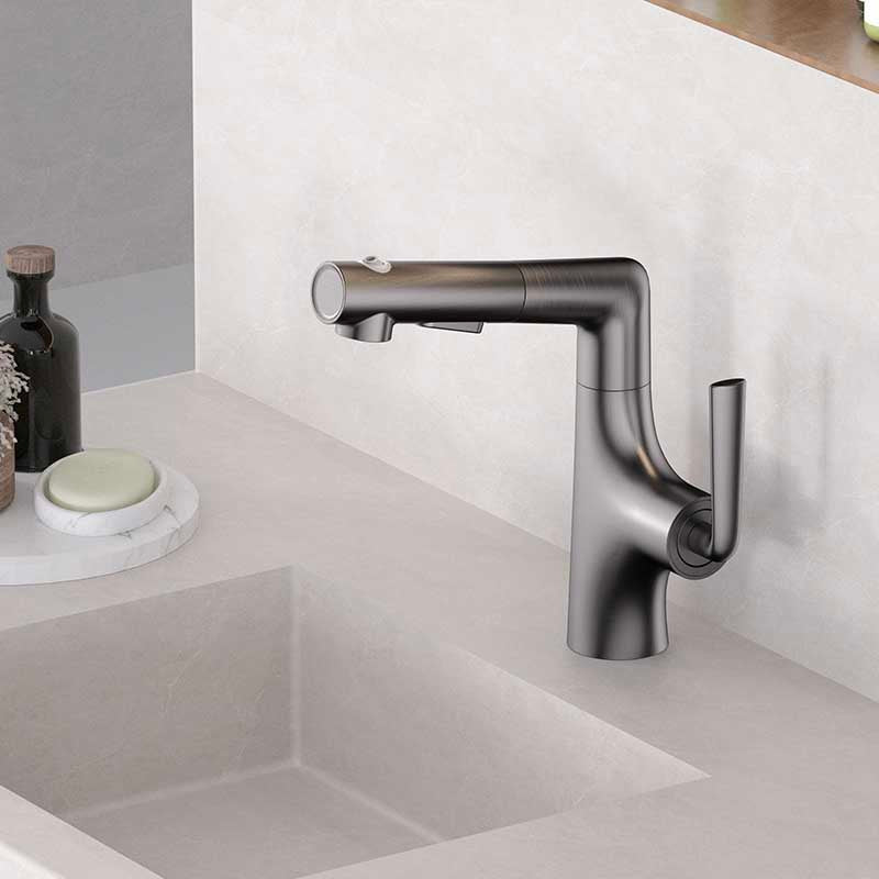Boelon Brass Pull-Out Basin Faucet with Adjustable Height