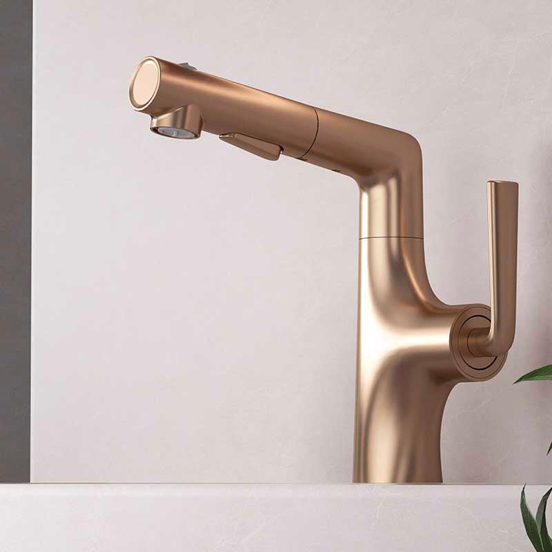 Boelon Brass Pull-Out Basin Faucet with Adjustable Height