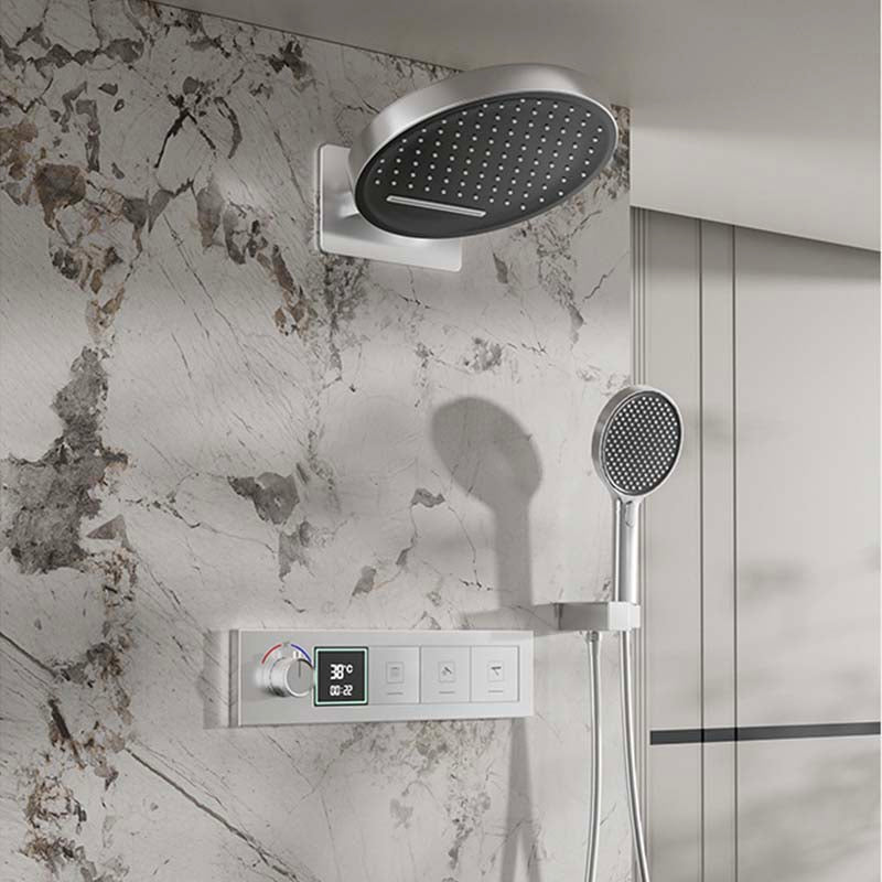 Boelon Built-in Shower System with LED Display and Rainfall Waterfall Overhead Shower