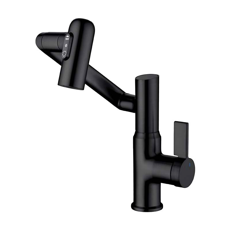 Boelon Full-Brass LED Display Basin Faucet with 360° Swivel Arm