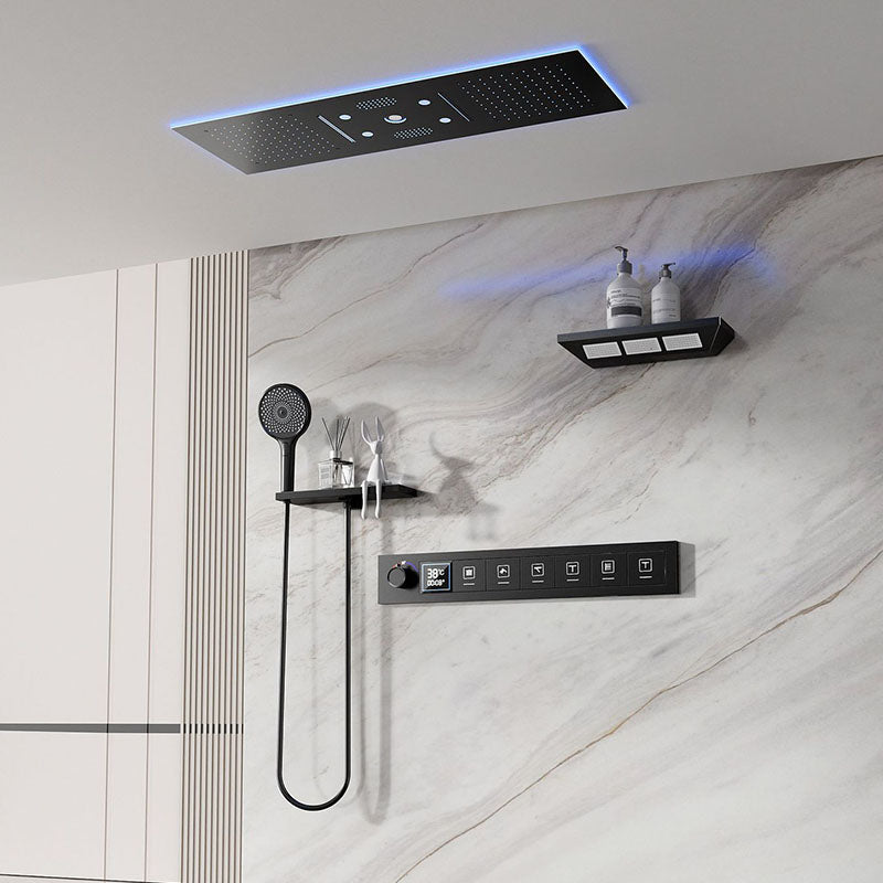 Boelon Luxury Bluetooth Concealed Shower System with LED Lights and Digital Display