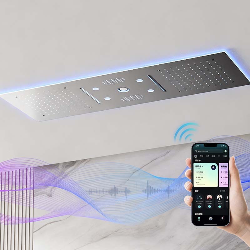 Boelon Luxury Bluetooth Concealed Shower System with LED Lights and Digital Display