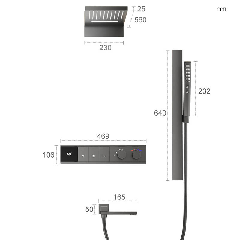 Boelon Luxury Concealed Shower System with Solid Brass Body and Enhanced Water Flow