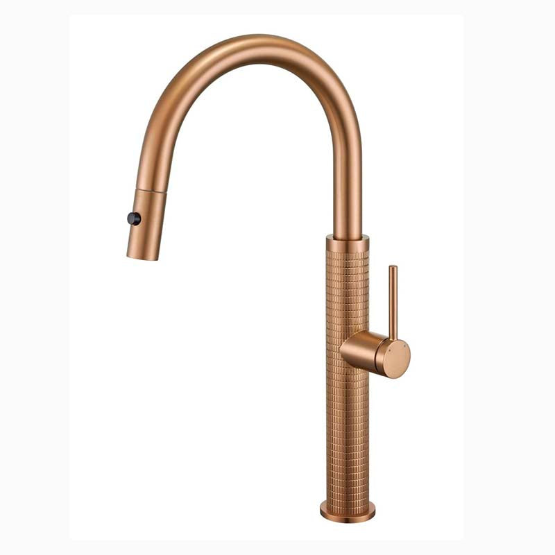 Boelon Luxury Solid Brass Pull-Out Kitchen Faucet with 360° Swivel