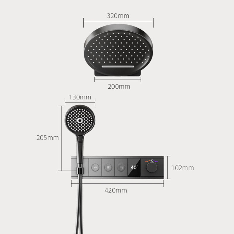 Boelon Modern Built-in Shower System with LED Temperature Display