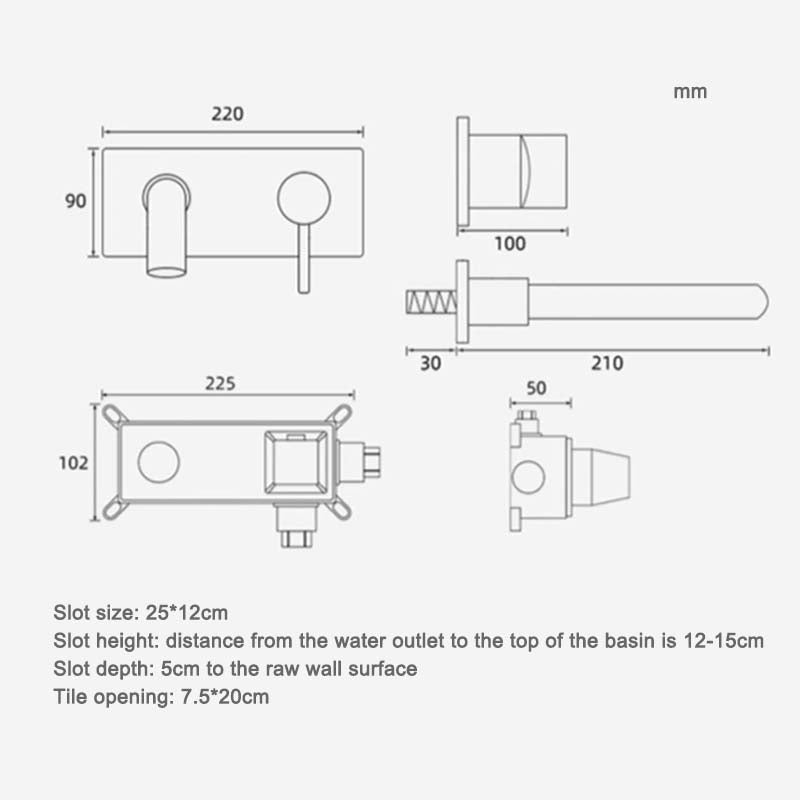 Boelon Wall Mounted Basin Faucet