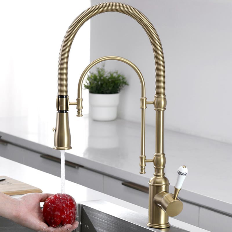 Boelon Antique Solid Brass Kitchen Faucet