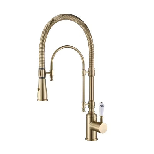 Boelon Antique Solid Brass Kitchen Faucet