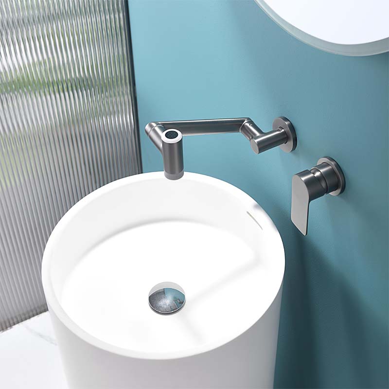 Boelon Brass Flexible-Arm Wall-Mounted Basin Faucet