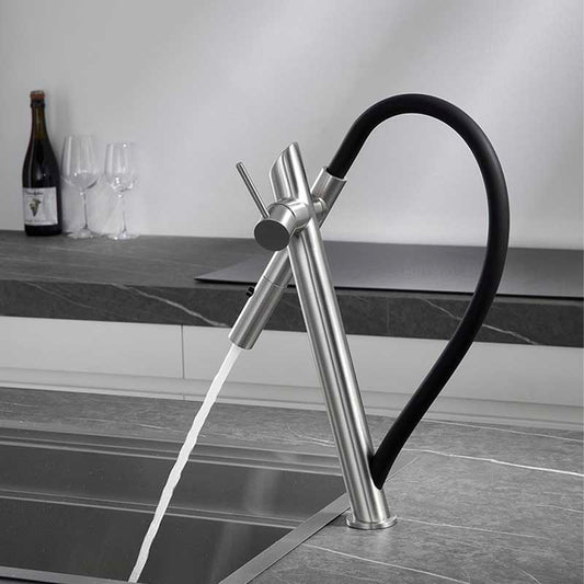 Boelon Brass Magnetic Swivel Pull-Out Kitchen Faucet