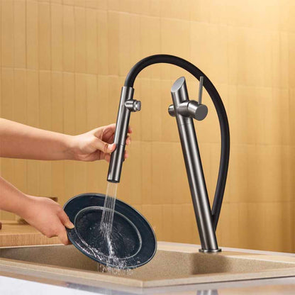 Boelon Brass Magnetic Swivel Pull-Out Kitchen Faucet