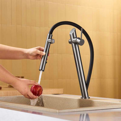 Boelon Brass Magnetic Swivel Pull-Out Kitchen Faucet