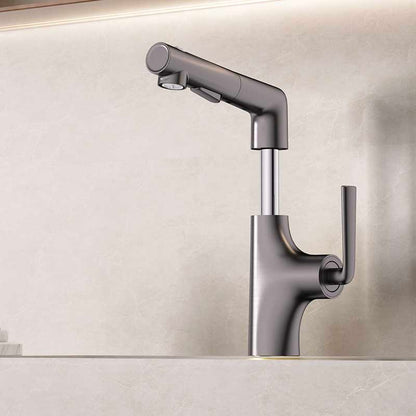 Boelon Brass Pull-Out Basin Faucet with Adjustable Height