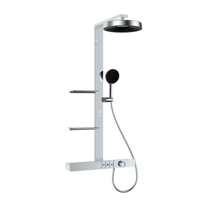 Boelon Brass Shower System with Digital Display and Oversized Storage Shelf