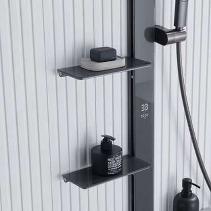 Boelon Brass Shower System with Digital Display and Oversized Storage Shelf