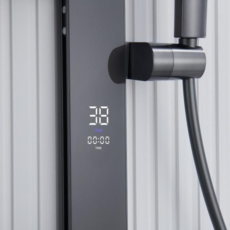 Boelon Brass Shower System with Digital Display and Oversized Storage Shelf