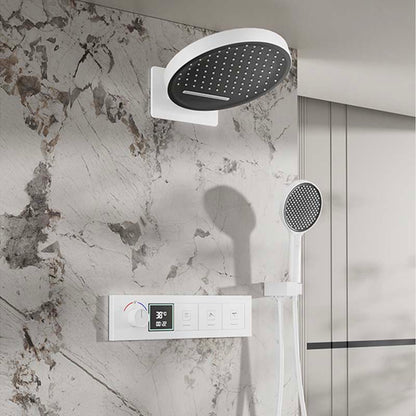 Boelon Built-in Shower System with LED Display and Rainfall Waterfall Overhead Shower