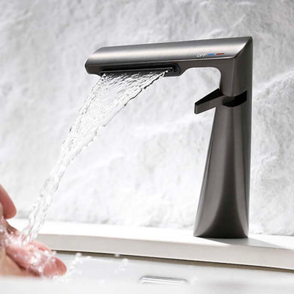 Boelon Creative Z-Style Bathroom Sink Faucet with Hot and Cold Waterfall Flow