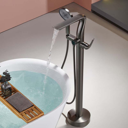 Boelon Floor-Mounted Rainfall Bathtub Shower Faucet