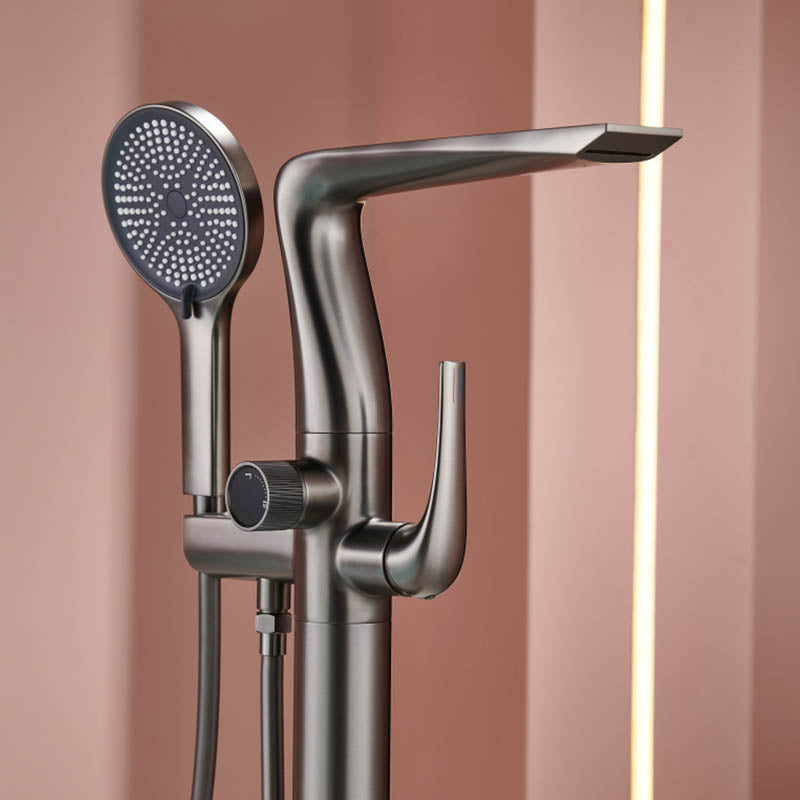 Boelon Floor-Mounted Rainfall Bathtub Shower Faucet