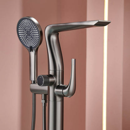 Boelon Floor-Mounted Rainfall Bathtub Shower Faucet