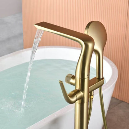 Boelon Floor-Mounted Rainfall Bathtub Shower Faucet