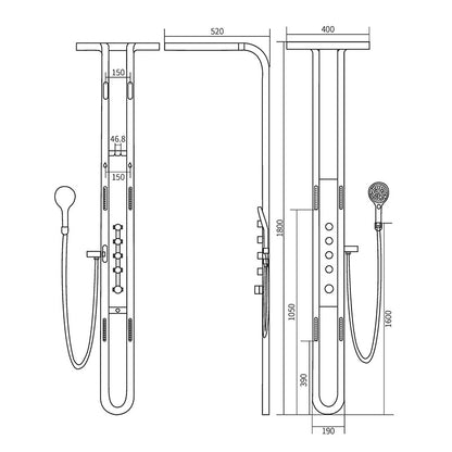 Boelon Halo Luxury Waterfall Shower System