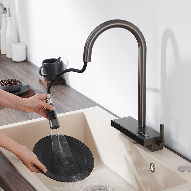 Boelon High-End Pull-Out Kitchen Faucet with Digital Display