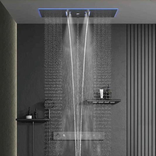 Boelon Luxury Bluetooth Concealed Shower System with LED Lights and Digital Display