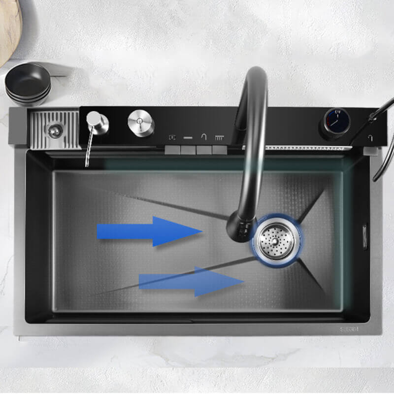 Boelon Luxury Kitchen Sink with Digital Display and Waterfall Design