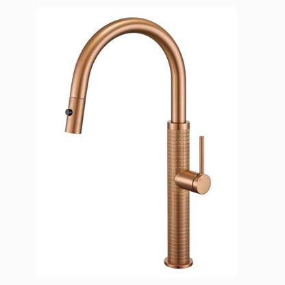 Boelon Luxury Solid Brass Pull-Out Kitchen Faucet with 360° Swivel
