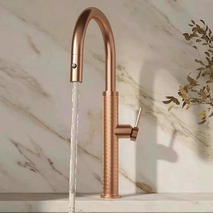 Boelon Luxury Solid Brass Pull-Out Kitchen Faucet with 360° Swivel