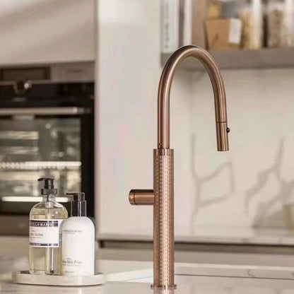 Boelon Luxury Solid Brass Pull-Out Kitchen Faucet with 360° Swivel