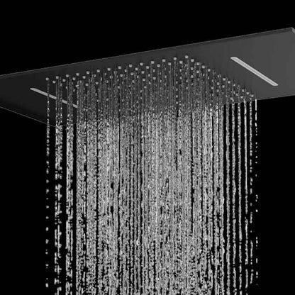 Boelon Minimalist Concealed Shower System with LED Display and Wide Rainfall Panel