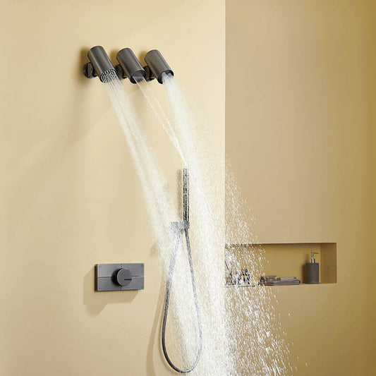 Boelon Modern Concealed Brass Rainfall Shower System