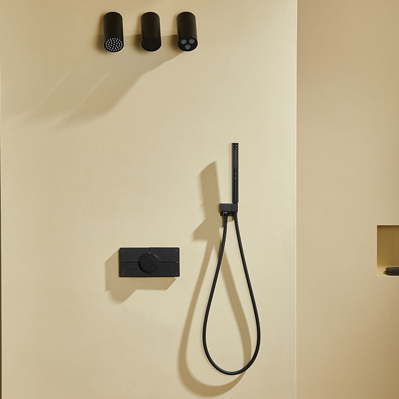 Boelon Modern Concealed Brass Rainfall Shower System