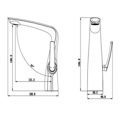 Boelon Modern Single Handle Vessel Bathroom Faucet