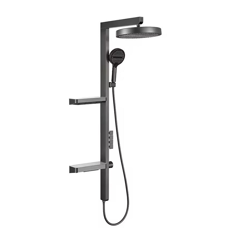 Boelon Premium Digital Display Shower Set with Dual-Layer Shelf