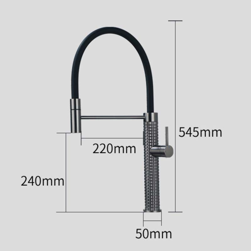 Boelon Pull-Down Kitchen Faucet with U-Shaped Silicone Hose