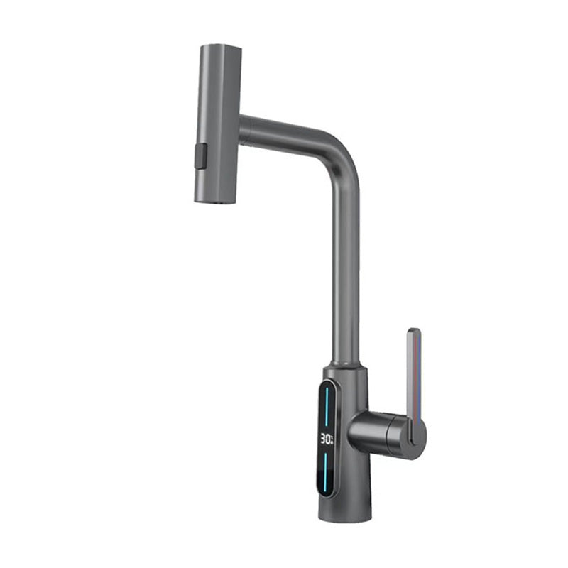 Boelon Rainfall Pull-Out Kitchen Faucet with Digital Display