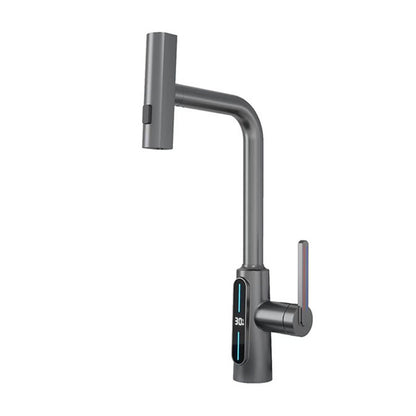 Boelon Rainfall Pull-Out Kitchen Faucet with Digital Display
