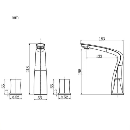 Boelon Solid-Brass Split Basin Faucet