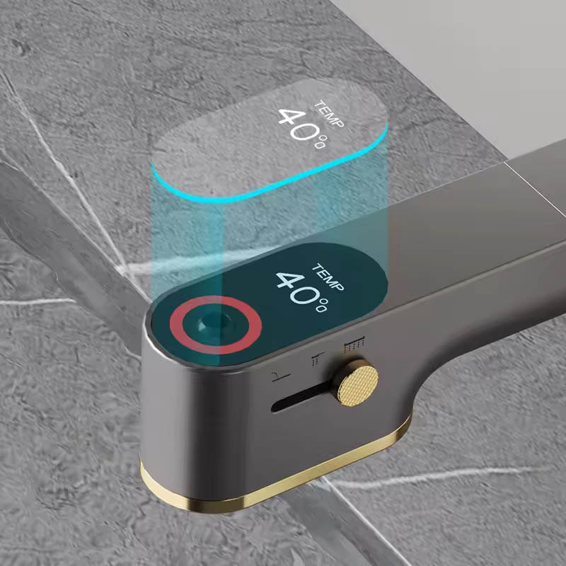 Boelon Solid Brass Digital Basin Faucet with Pull-Out Nozzle