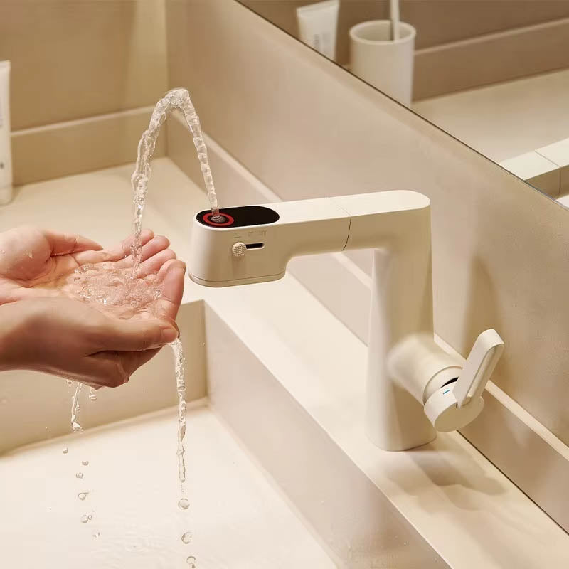 Boelon Solid Brass Digital Basin Faucet with Pull-Out Nozzle