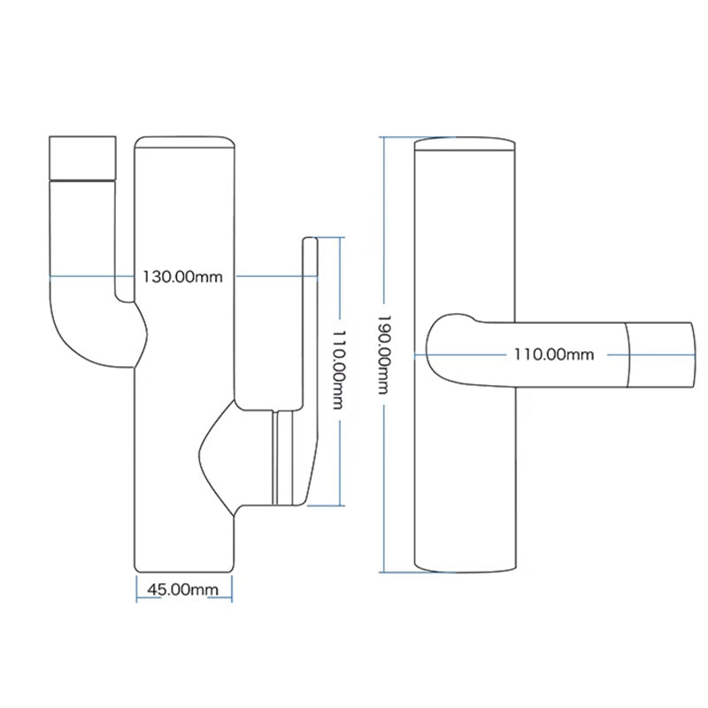 Boelon Solid Brass Digital Display Swivel Basin Faucet