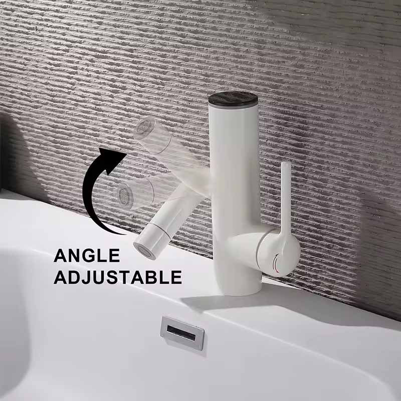 Boelon Solid Brass Digital Display Swivel Basin Faucet