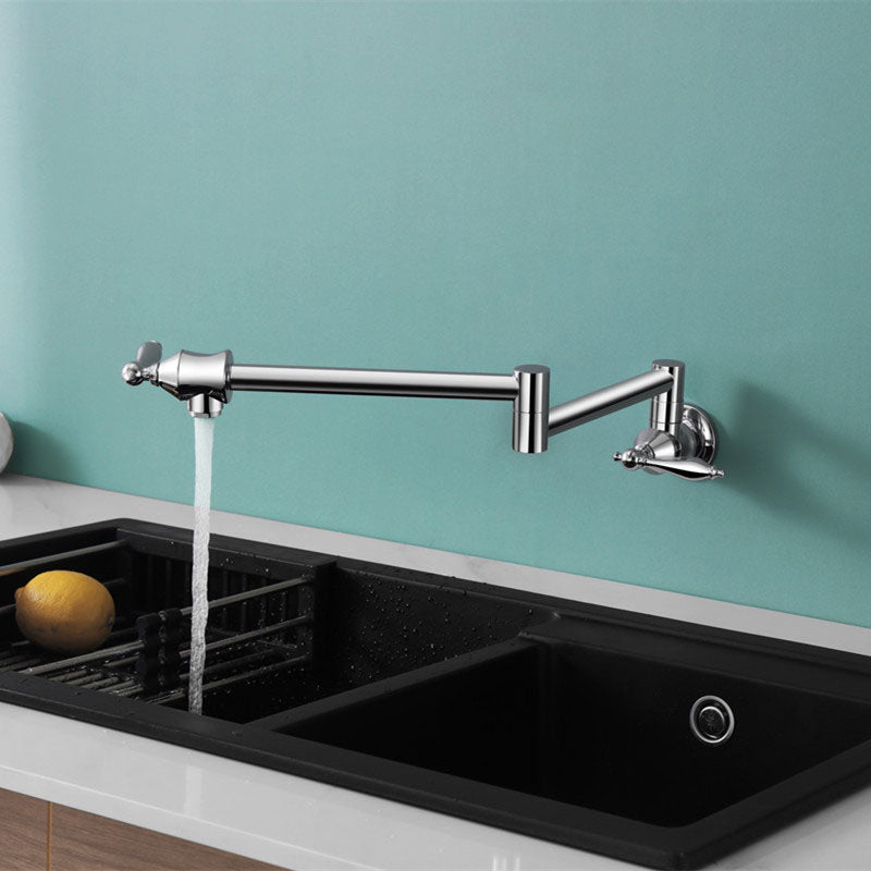 Boelon Solid Brass Folding Wall-Mounted Single Cold Kitchen Faucet